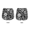 thumbnail image 3 of Yiaed Metallic Gears Print Women's Running Shorts with Liner 3 Zipper Pockets Elastic Workout Athletic Gym Yoga Shorts-X-Large, 3 of 7