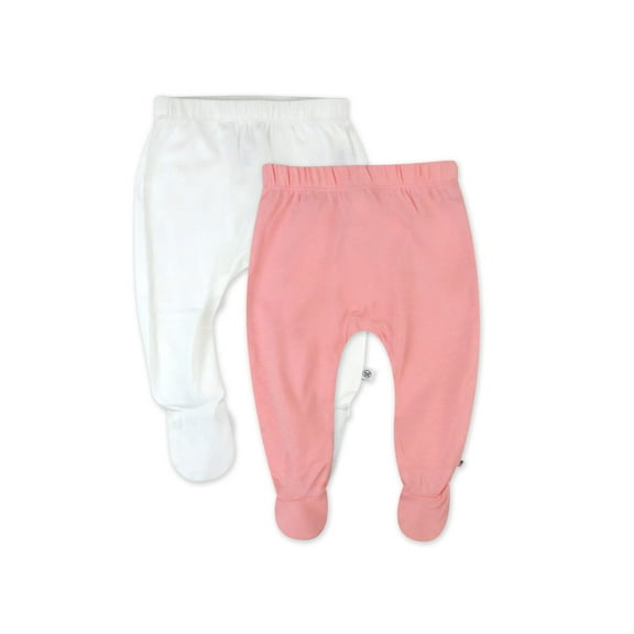 Honest Baby Clothing Organic Cotton Boy/Girl Footed Harem Pants, 2-Pack, Newborn-9 Months
