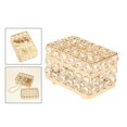 thumbnail image 4 of Gold Crystal Jewelry Box with Gift Container Jewelry Display Cover Rhinestone Trinket Keepsake Storage Case, 4 of 9