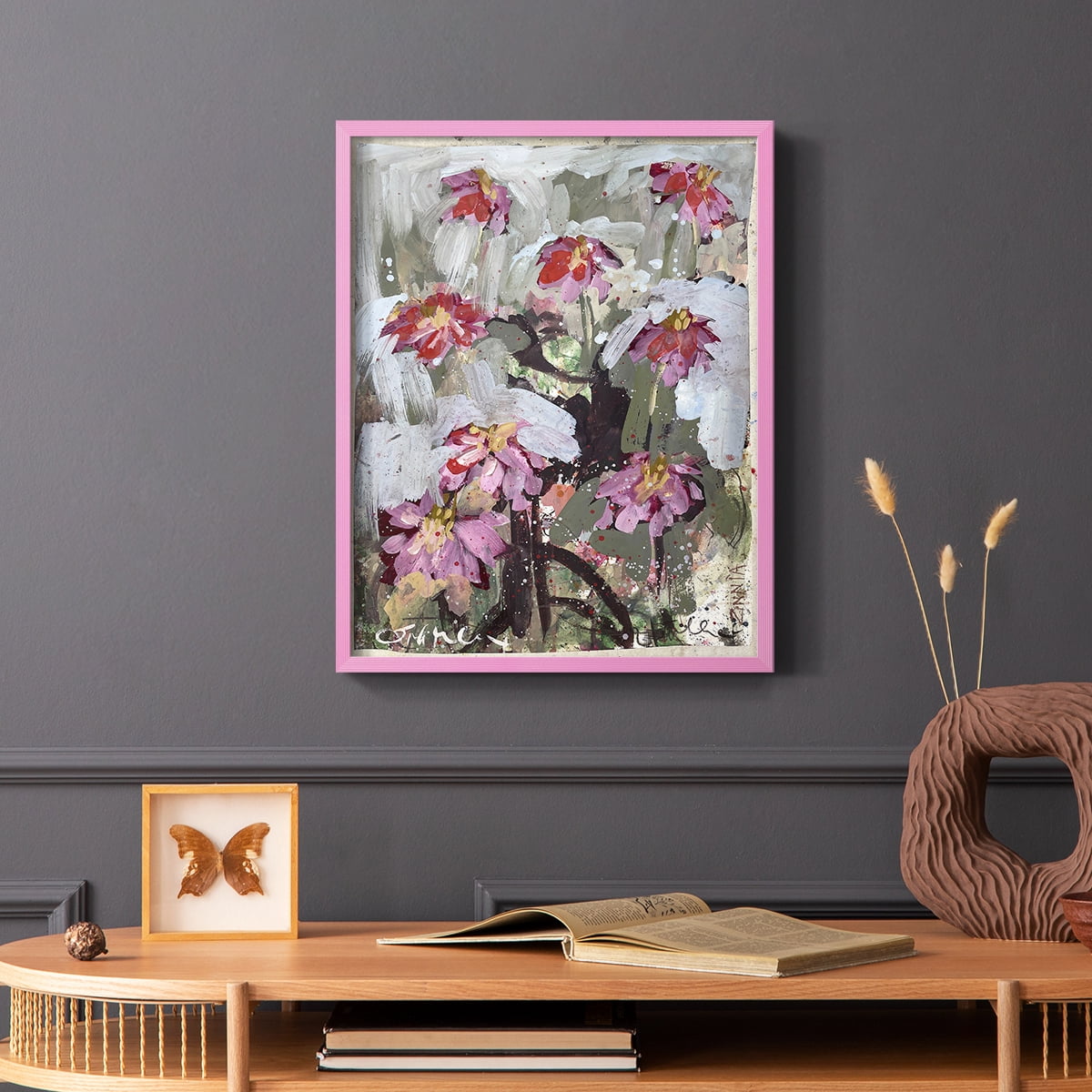 Zinnia I Framed Print - Solid Wood in Single Picture Frame Solid Wood 2 Framed Print