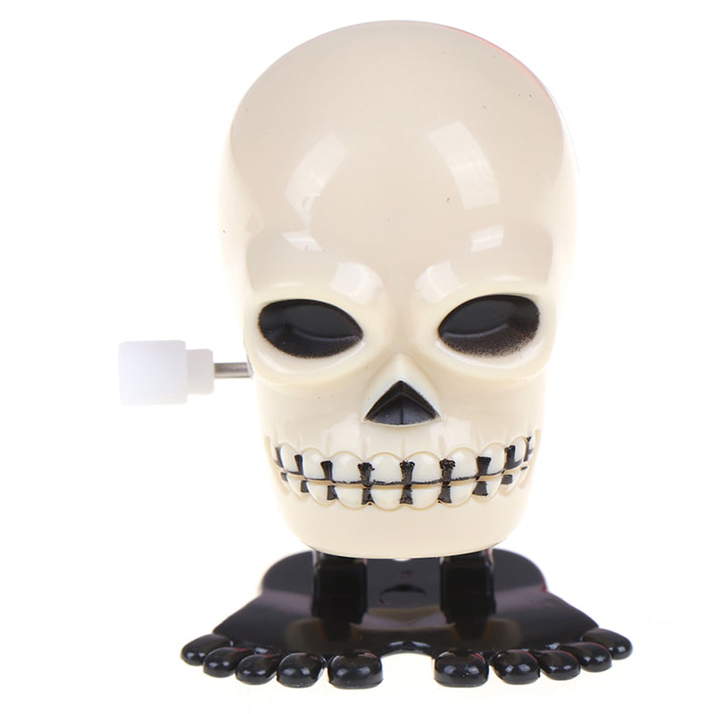 Funny Mini Skull Shape Plastic Wind Up Toy For Kid's Fashion Clockwork Toys Gift 