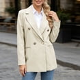 thumbnail image 2 of Xinsrenus Women’s Loose Suit Jacket Basic Solid Color Lapel Button front Blazer Versatile Business Work Uniform, 2 of 7