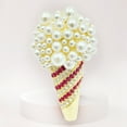 thumbnail image 4 of Sinyiin Rhinestones Pearls Sweet Cone Pin For Blouses Coats Ice Cream Cone Shaped Brooch, 4 of 7