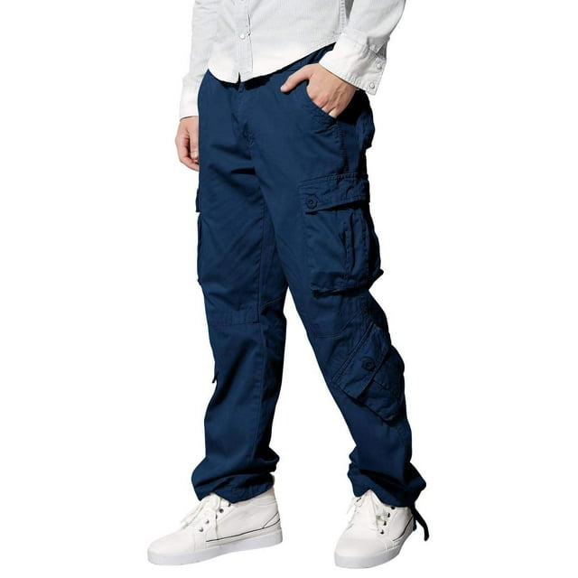 MATCH Pantalon Cargo Ample Droit Extensible Grande Taille pour Hommes