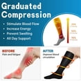 thumbnail image 2 of 3 Pairs Copper Compression Socks for Women & Men Circulation 15-20 mmhg - Better Blood Flow, Swelling, Best Support for Medical, Running, Nursing, 2 of 6