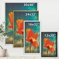 thumbnail image 4 of Designart 'Ancient Grunge Poppy' Traditional Framed Canvas Wall Art Print, 4 of 5