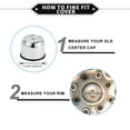 thumbnail image 2 of Unique Bargains Car Wheel Hub Center Caps 85mm 3.35" OD Center Hub Cover Scratch Resistance Plastic Chrome Silver Tone, 2 of 6