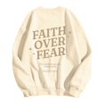thumbnail image 5 of Women's Sweatshirts 2025 Faith Over Fear Sweatshirt Christian Sweatshirts Casual Pullover Tops Sweatshirt for Women, 5 of 8