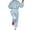 Light Blue, variant on qolati Women 2 Piece Outfits Casual Long Sleeve Hooded Sweatshirts and Elastic Jogger Pant Sweatsuit Fall Clothes Y2k Lounge Set Tracksuit