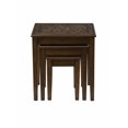 thumbnail image 1 of 3-Piece Nesting Chairside Table with Mosaic Tile Inlay, Baroque Brown, 1 of 2