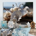 thumbnail image 2 of Designart "Seashell Sonata Beach Photo II" Nautical & Beach Metal Art Print, 2 of 5