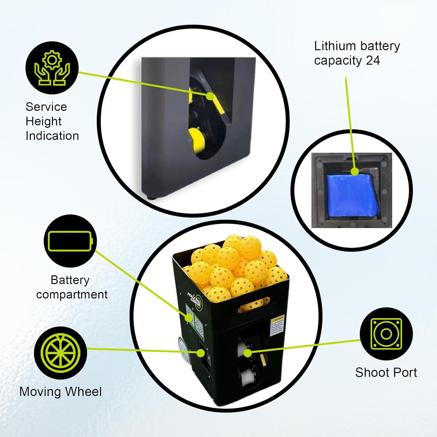 Ultimate Pickle Ball Cannon: Advanced Remote Control Padel Ball Machine - Speed, Spin, and Precision for Enhanced Training - Long Battery Life - Easy Transport - Dual Control Modes