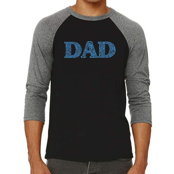 Men's Raglan Baseball Word Art T-shirt - Dad