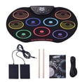 thumbnail image 2 of Tamaño compacto Roll-Up Drum Set Electronic Drum Kit 9 Silicon, 2 of 8