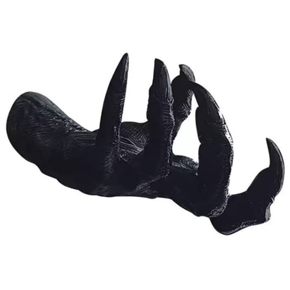 Halloween Demon Hand Wall Hook, Spooky Devil Claw Resin Decorative Hook for Gothic Room Decor, for Front Door Window Wall Mantel Entryway Indoor Outdoor Home Party