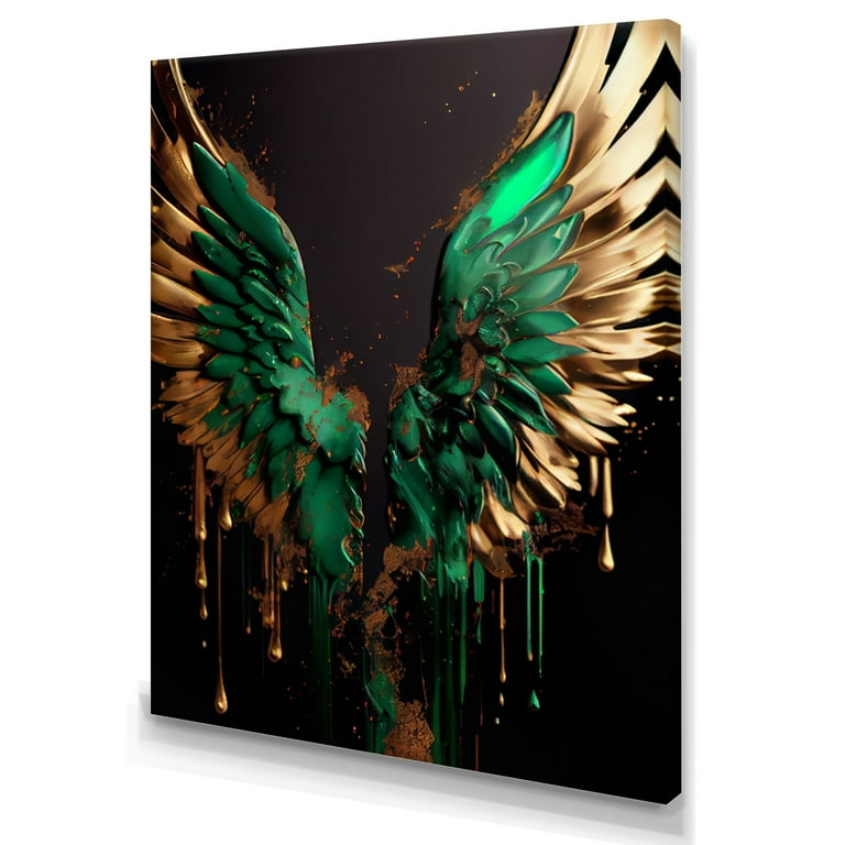 Gold Angel Wings Wall Art, think Versace or Versailles just how grande will  these be on your stat…