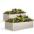 thumbnail image 1 of 2PCS Galvanized Rectangular Garden Bed, Large Outdoor Planter Box, Rust-Resistant Metal Raised Beds for Vegetables, Flowers & Herbs, Easy Assembly, 1 of 6