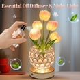 thumbnail image 4 of Tulip Flower Lamps, 3 Colors Touch Stepless Dimming Crystal Night Light, Rechargeable Artificial Flower Light, LED Flower with Vase Lamp Romantic Decor for Date Party Home, 4 of 7