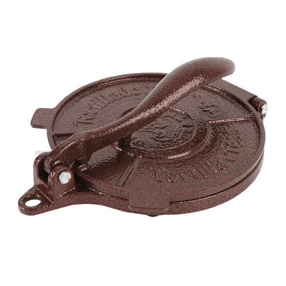 Dough Press, Flat and Glossy Cast Iron Manual Tortilla Press Portable Handle for Making Pie Pancake