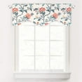 thumbnail image 2 of DriftAway Ada Lined Thermal Insulated Energy Saving Rod Pocket Window Curtain Single Swag Valance, 52" x 16" Plus 2" Header, Ivory Orange Teal, 2 of 6