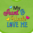 thumbnail image 4 of Inktastic My Aunt and Uncle Love Me with Hearts Boys or Girls Baby Bib, 4 of 4