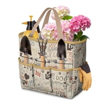 Garden Tool Bag,I Love My Dogs Art Garden Tool Organizer,Garden Gifts,Waterproof Multi-Pocket Garden Tool Storage 11.8x5.5x11.4 Inch(Tools NOT Included)