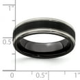 thumbnail image 7 of Edward Mirell Black TI -Traction Finish w/Polished Edge6.5mm Band, 7 of 7