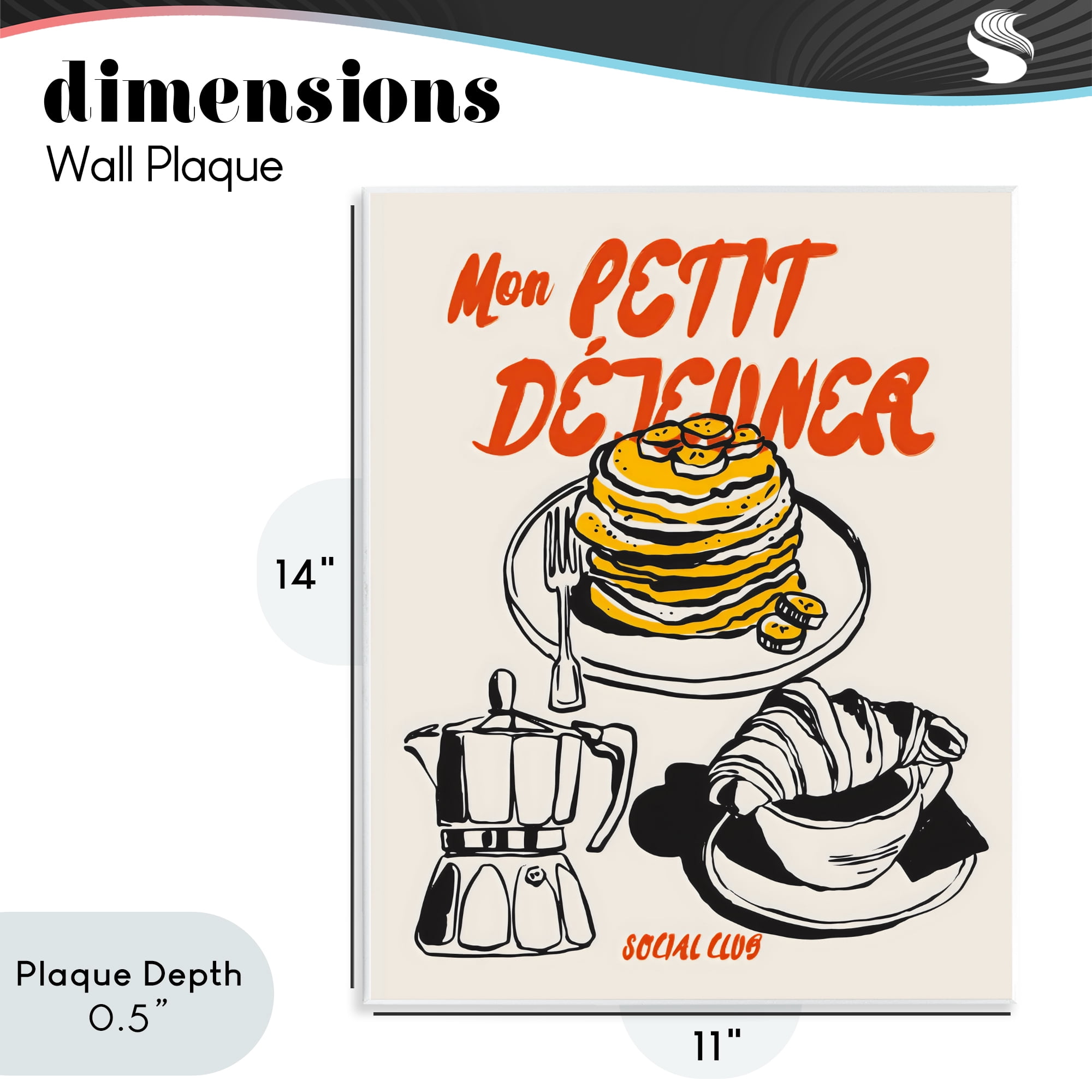 Stupell Industries My Breakfast Pancakes Spread Wall Plaque Art, design by The Prints Vibe