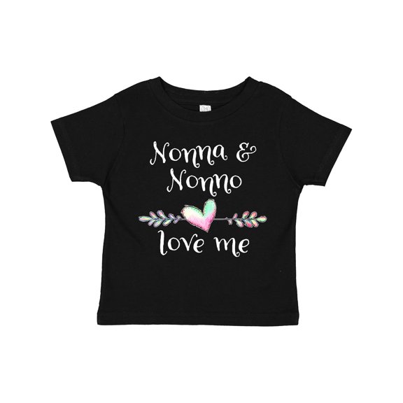 Inktastic Nonna and Nonno Love Me- Heart Grandchild Boys or Girls Toddler T-Shirt