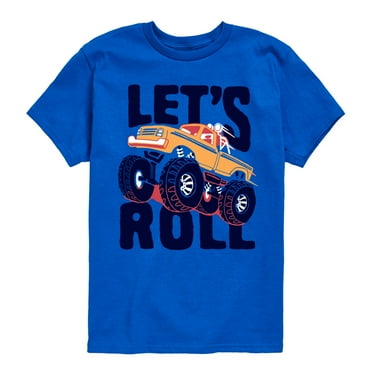 Instant Message - Transportation - Monster Truck Let's Roll - Toddler & Youth Short Sleeve T-Shirt
