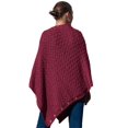 thumbnail image 2 of Aran Woollen Mills Knitted Poncho 100% Premium Soft Merino Wool Buttoned Irish Cape One Size Made in Ireland, 2 of 2