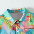 thumbnail image 3 of Vedolay Shirt Boys Cotton Shirts Summer Toddler Button Down Shirt Short Sleeve Beach Hawaii,Green 2-3 Years, 3 of 5