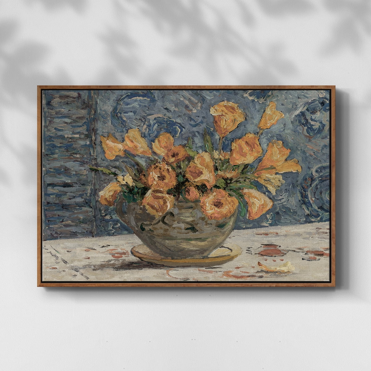 Vintage Botanical Print-LXXXI By Wexford Home Framed in Walnut Wood Gallery Wrapped Canvas 25 in. x 37 in.