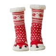 thumbnail image 2 of siminsem Women’s Thick Cotton Christmas Socks Printed Floor Carpet Crew Socks Warm Cozy Novelty Holiday Stockings Soft Breathable Winter Socks Stocking Stuffers Gifts for Her, Red A,One Size, 2 of 7