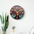 thumbnail image 4 of 14 Inch Wall Clock Battery Operated Silent Clock Decorative for Office, Kitchen, Outdoor, Living Room，Tree of Life Style, 4 of 4