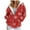 A-Red, variant on Rotm Womens Christmas Sweater Women's Novelty Print Zip Up Hoodies Long Sleeve Hooded Sweatshirt Jacket with Pocket(Grey,L)