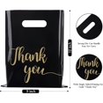 thumbnail image 2 of GIXUSIL Gold Thank You Logo Merchandise Plastic Bags for Small Business Party Gift Candy Bags for Boutique Retail Clothes Party Favors Trade Stores (50 Pieces, Black, 8 x 12 in), 2 of 7