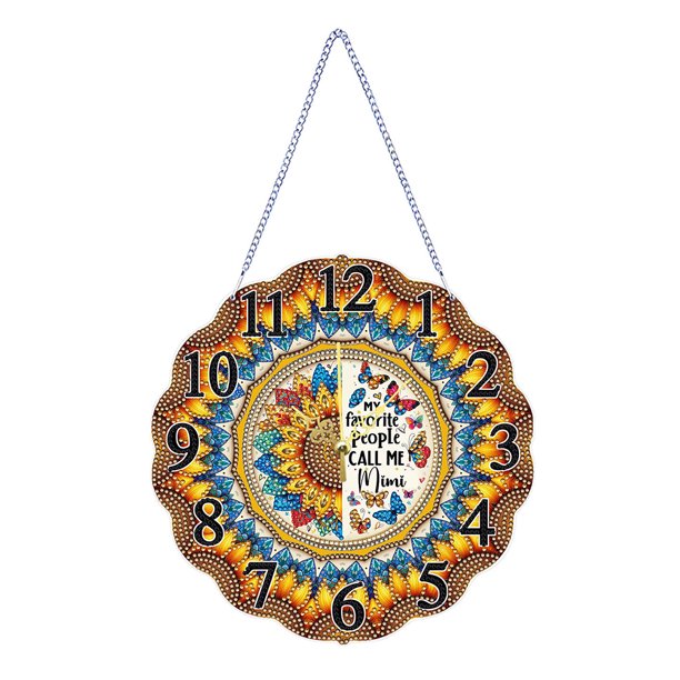 Pintura Diamantes Reloj Adornos Colgantes Arte Kit Artesanía Manualidad Especial