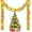 Gold, variant on Jinswick 16.4 ft Christmas Tinsel Garland with Light,Sliver Prelit Metallic Tinsel Twist Tree Garland 50 LED Hanging for Xmas New Year Indoor Outdoor Party Decor