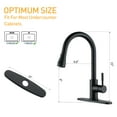 thumbnail image 5 of Boyel Living Single Handle 3-function Kitchen Faucet Pull-down Spout,Kitchen Sink Faucets with Base Plate in Matte Black, 5 of 9