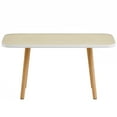 thumbnail image 2 of Andvari Modern Wood Coffee Table Rectangle Living Room Solid Legs Wood Grain Easy Assembly, 2 of 11