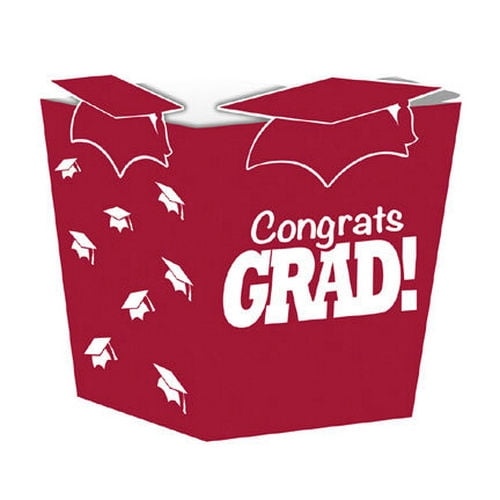 Partypro Burgundy Grad Diecut Treat Box