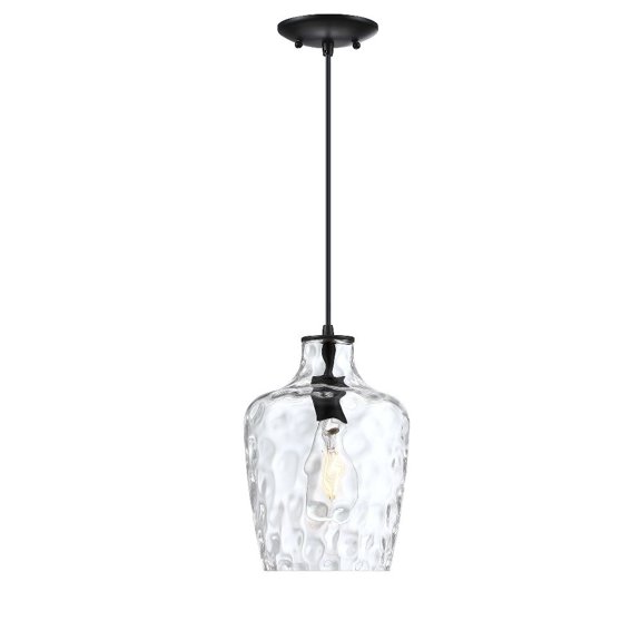 Forte Lighting 2771-01-04 Milo 8" Wide Mini Pendant - Black