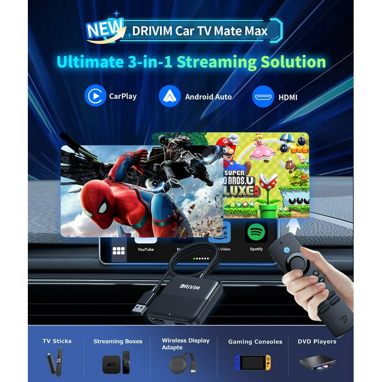 Car TV Mate Max HDMI Adapter 3-in-1 Multimedia Converter for TV