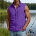 thumbnail image 5 of Mens Vests Outerwear Windproof Lightweight Softshell Vests Sports Sleeveless Jacket for Golf Hiking Fishing Running, L, 5 of 8