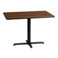 thumbnail image 1 of Flash Furniture 30 by 42" Rectangular Walnut Laminate Table Top with 22 by 30" Table Height Base, 1 of 2