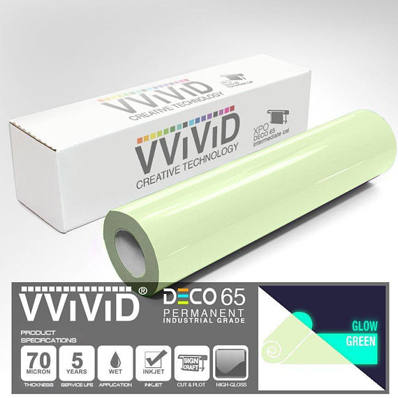 Contact Paper Craft Vinyl Glow In The Dark Green 12"x7ft Adhesive