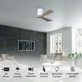 thumbnail image 2 of Matthews Fans - Irene-3H 3-Blade 52 Inch Flush Mount Ceiling Fan In Contemporary, 2 of 6