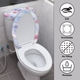 thumbnail image 4 of HELLHERO Elastic Bottom Bathroom Toilet Cozy Set & Machine Washable Adjustable Soft with 2 Pack Toilet Cover Set Rose, 4 of 8