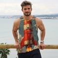 thumbnail image 6 of Daiia Rusty Rocket Launch Printed Men's Quick Dry Fit Muscle Tank Top Slim-Fit Tank Workout Tank Top Lightweight Sports Tank Top-X-Large, 6 of 7